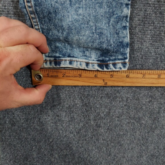 Nuon Jeans Mens W36 Blue Rodeo Crop Slim Fit Denim Acid Wash Stretch Modern - Picture 8 of 10